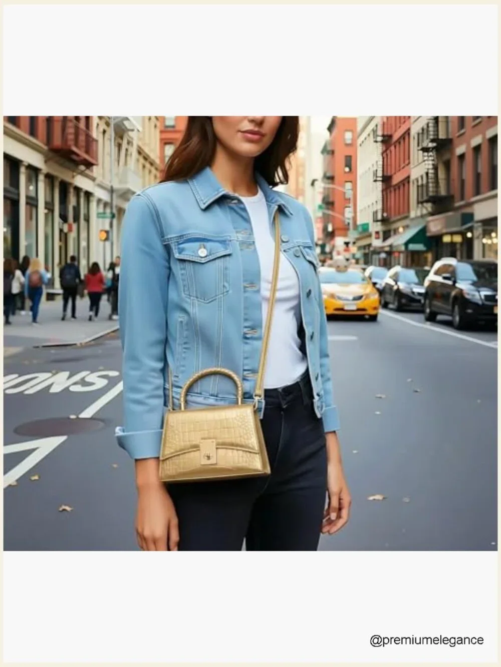 Crossbody Bag Satchel Handbag Mini Purse Shoulder Bag Croc Pattern